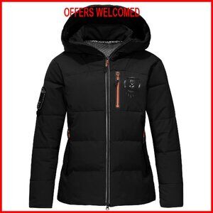 Women's Waterproof Puffer Jacket Hooded Parka Winter Coat Insulated